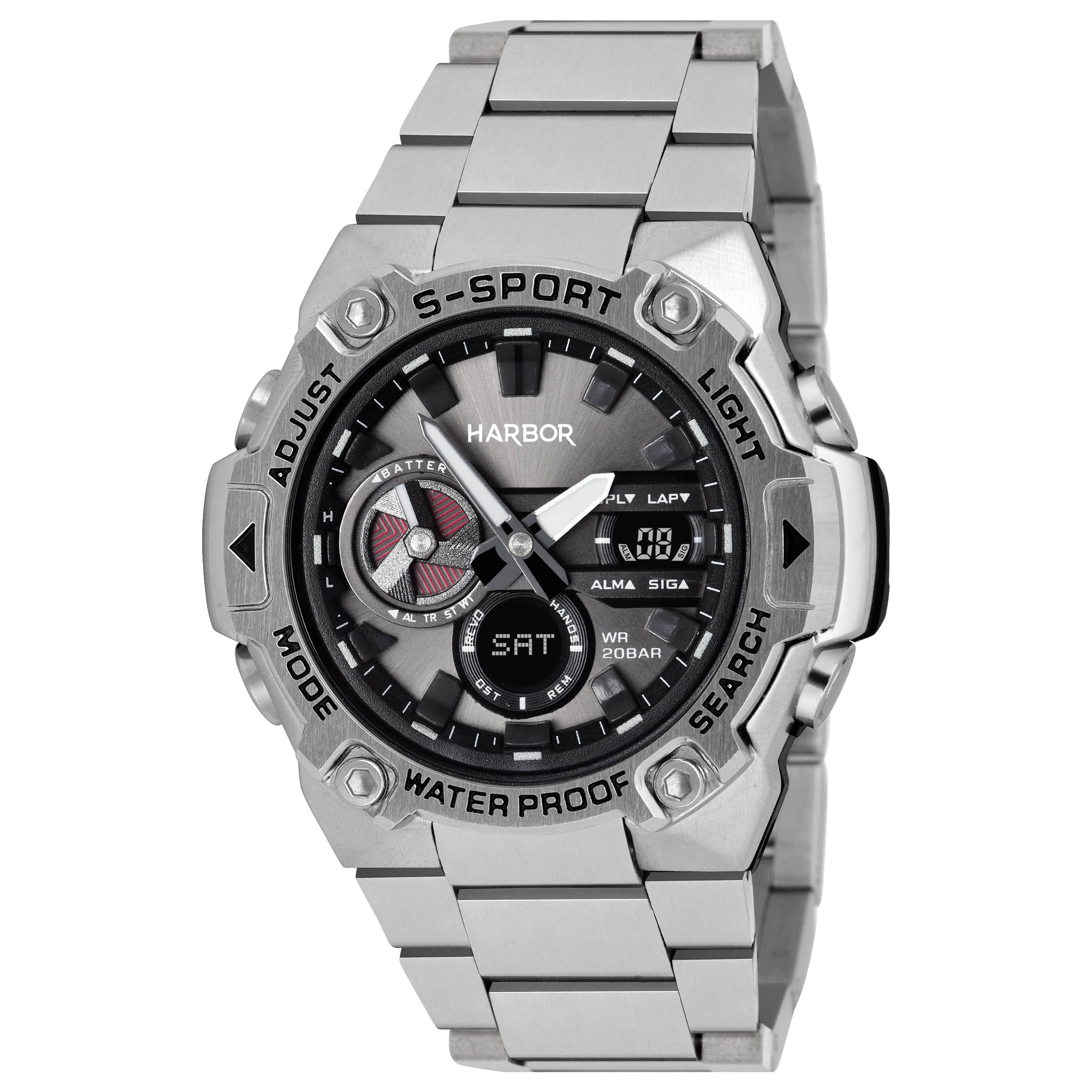 Harbor Silver Stainless Steel Analog-Digital Men's Watch