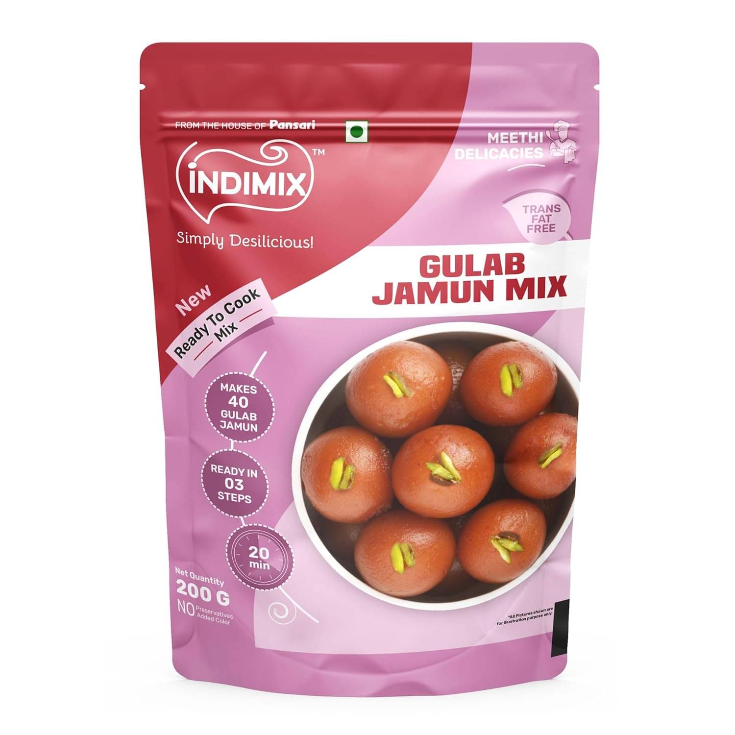 INDIMIX Ready to Cook Gulab Jamun 200 gm INDIMIX Ready to Cook Gulab Jamun 200 gm