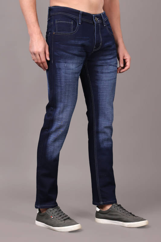 LONDON HILLS Regular Fit Washed Men's Jeans - Blue ( Pack of 1 ) LONDON HILLS Regular Fit Washed Men's Jeans - Blue ( Pack of 1 )