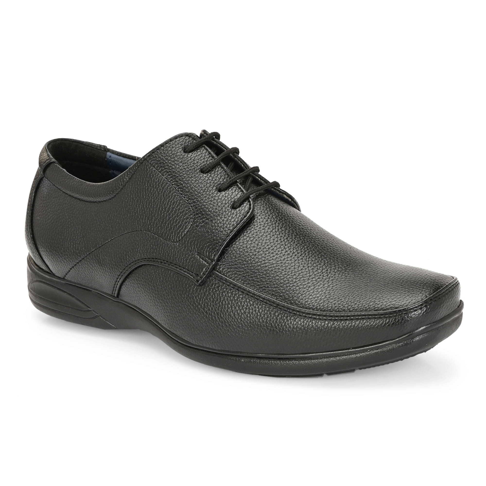     			Leeport Black Men's Derby Formal Shoes