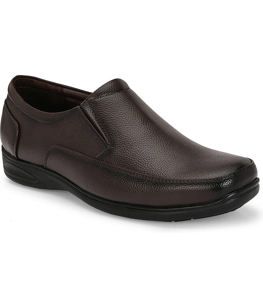 Leeport Coffee Men's Slip On Formal Shoes - Formal Shoes | Buy online on ZillyBuy