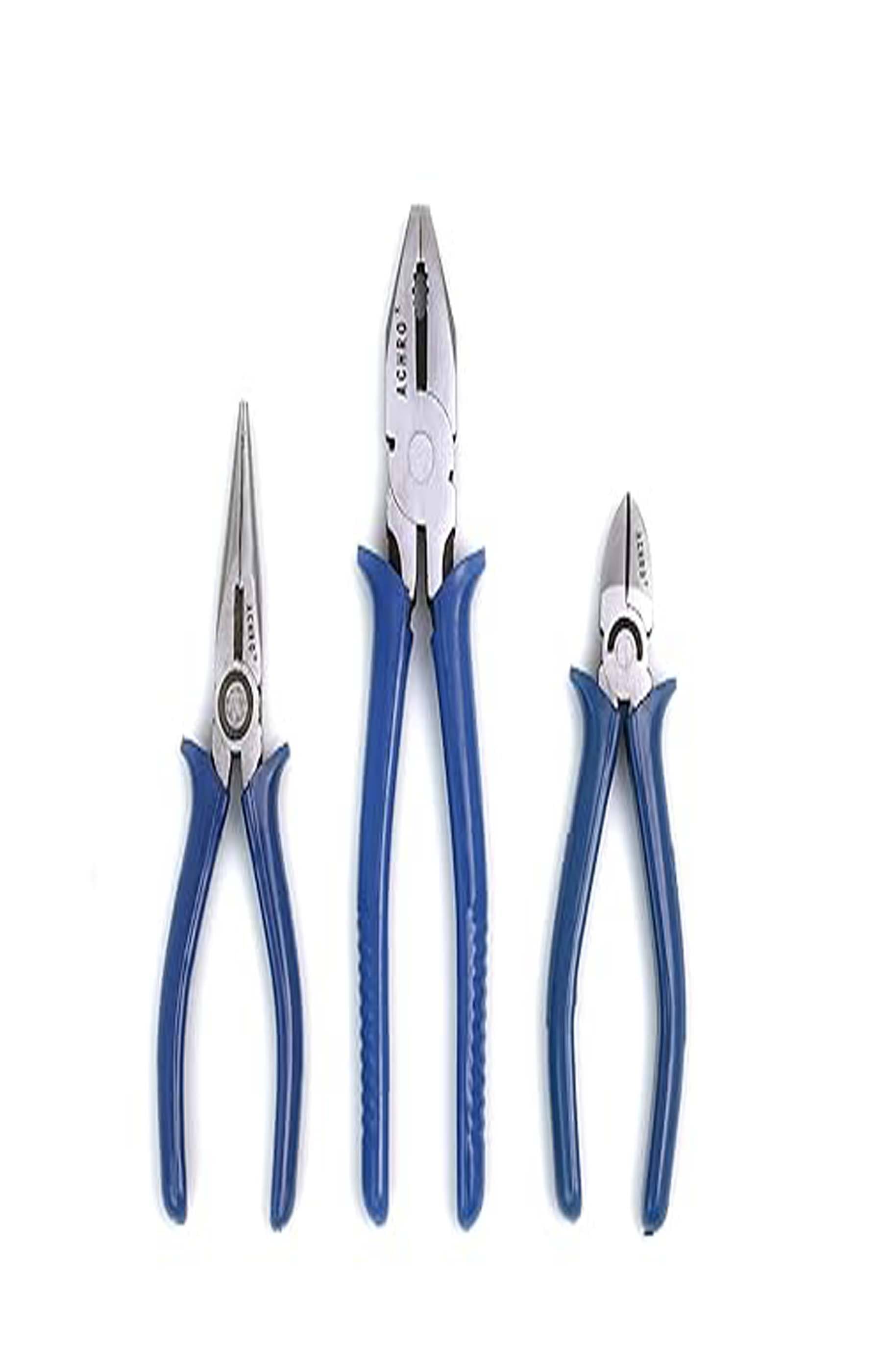     			Lineman Tools Set 4 Pcs 2 in 1 | Combination Plier 8 Inch | Nose Plier,Diagonal Plier  | Hand Tool Steel | Plier Tool Kit Set