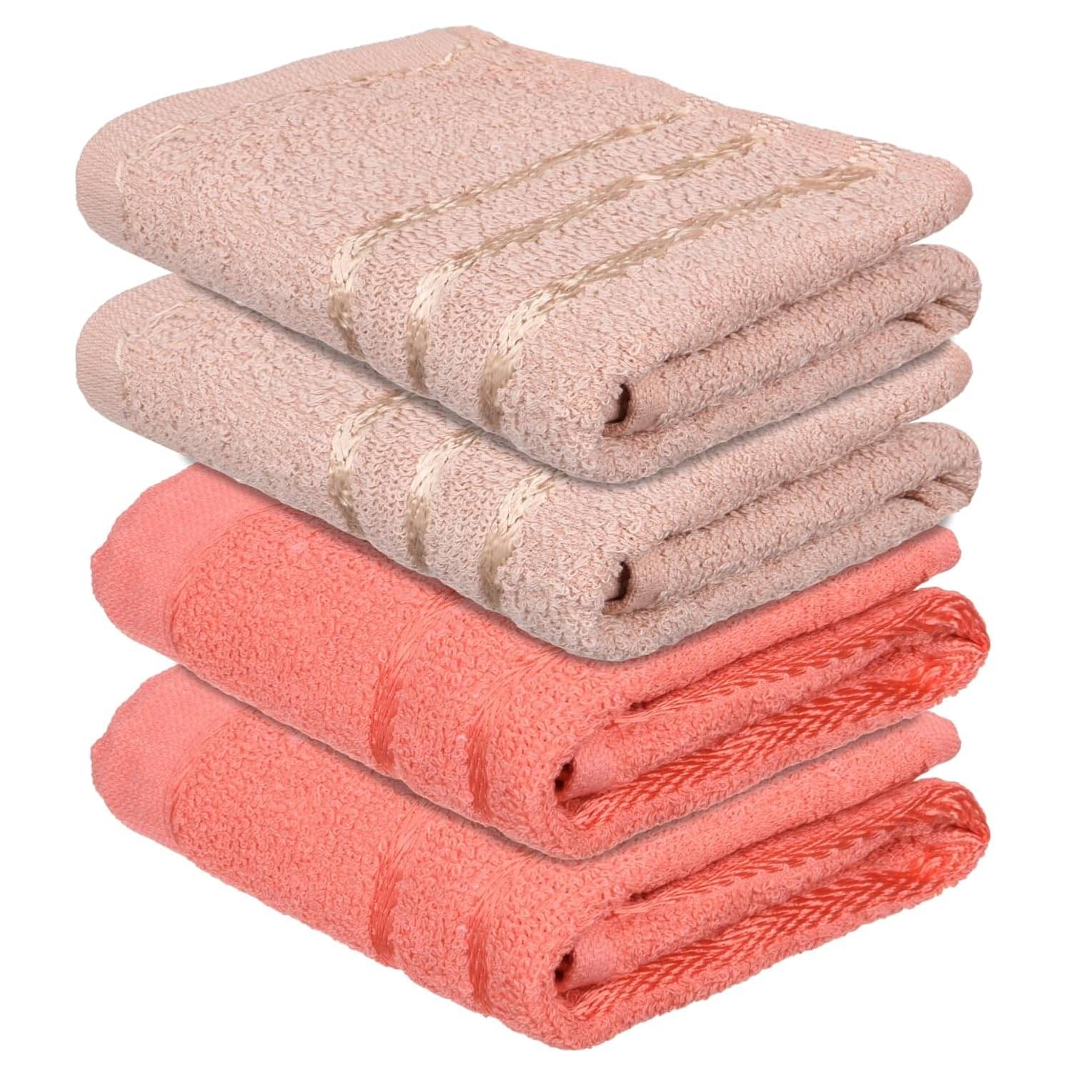     			Lootnixx Pack of 4 Cotton Hand Towel ( Assorted ) 40 x 25 cm