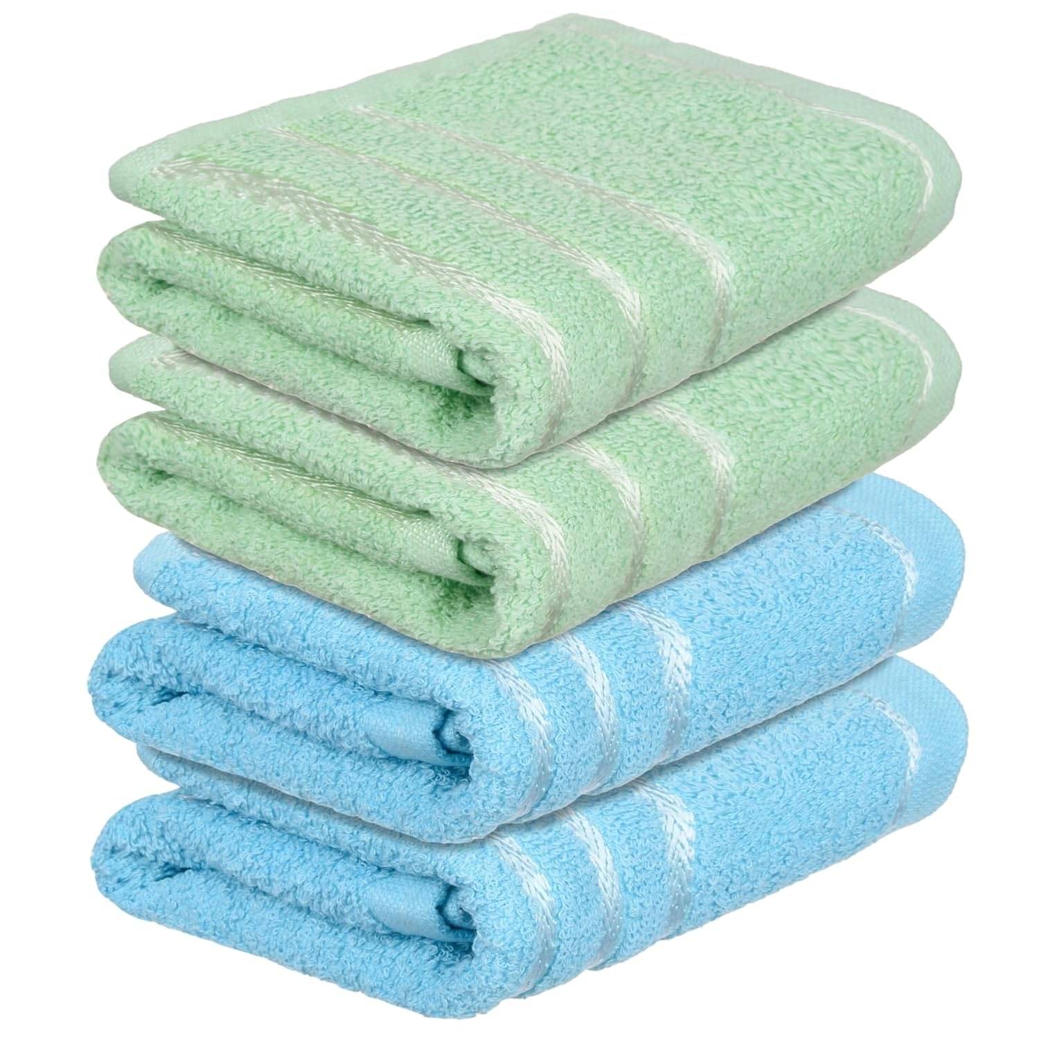     			Lootnixx Pack of 4 Cotton Hand Towel ( Assorted ) 40 x 25 cm