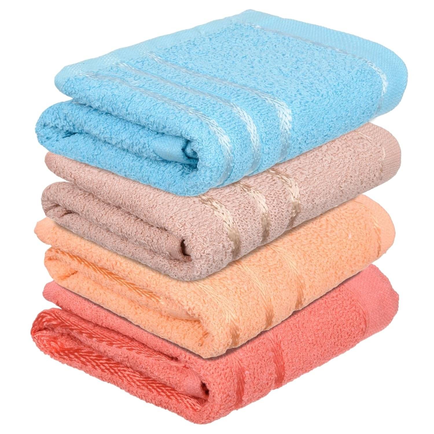 Lootnixx Pack of 4 Cotton Hand Towel ( Assorted ) 40 x 25 cm Lootnixx Pack of 4 Cotton Hand Towel ( Assorted ) 40 x 25 cm