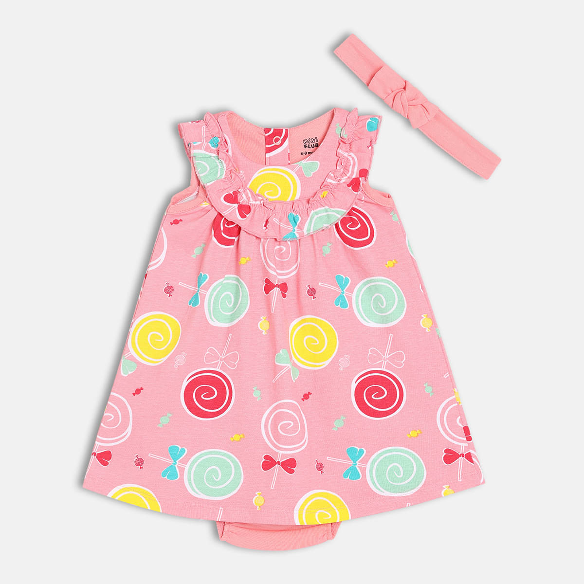     			MINI KLUB Pack of 1 Baby Girls Cotton Dress ( Pink )