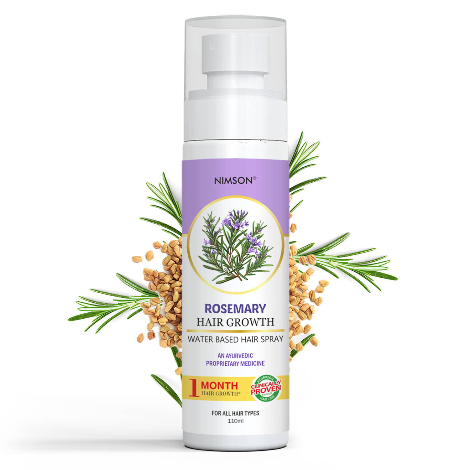 Nimson Rosemary Water Spray , Refreshing, Hair Growth Stimulating & Scalp Nourishing Spray 110 ml