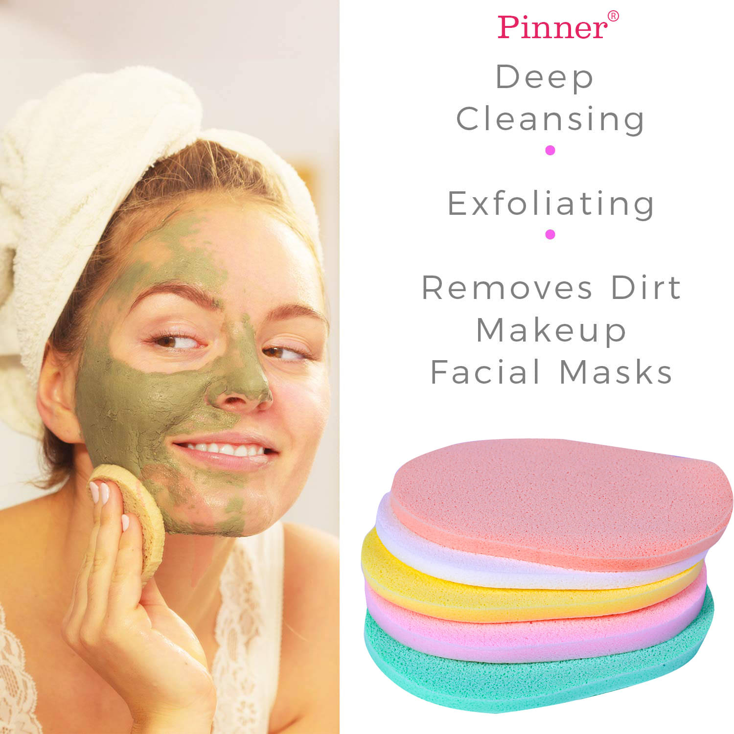     			Pinner Multi color Makeup Sponge Set (Pack of 6)