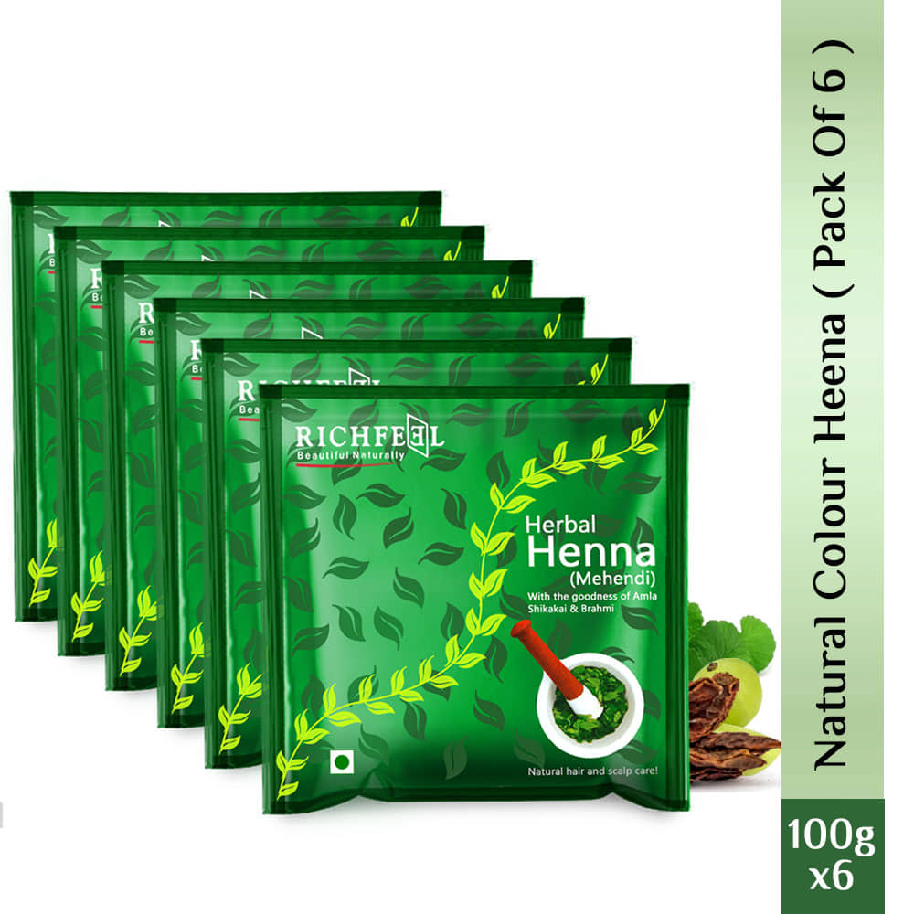 Richfeel Henna Mehendi 100 Gms Pack of 6
