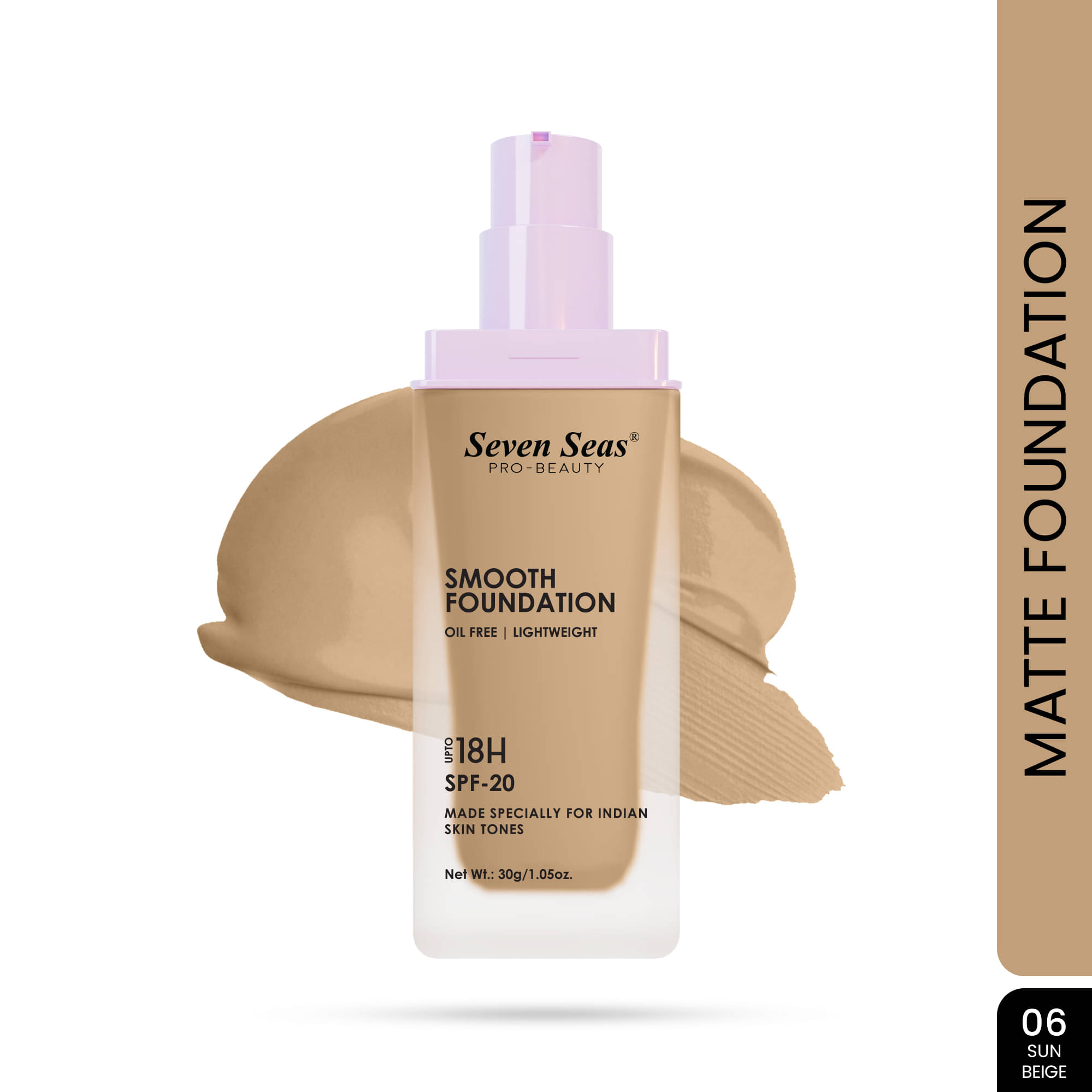     			Seven Seas Matte Liquid For All Skin Types Skin Fair Foundation Pack of 1