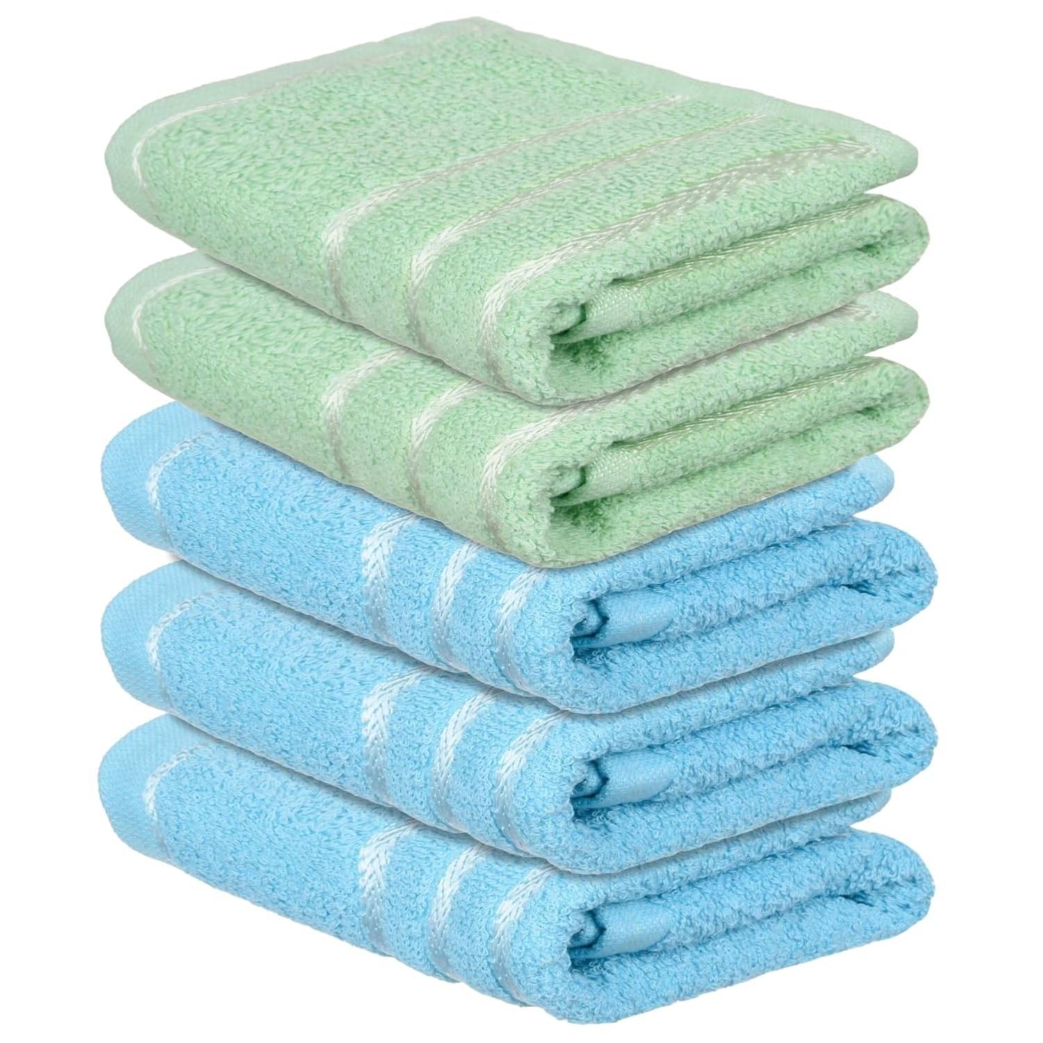Swadesi E Shop Pack of 5 Cotton 351-400 -GSM Hand Towel ( Assorted ) Swadesi E Shop Pack of 5 Cotton 351-400 -GSM Hand Towel ( Assorted )