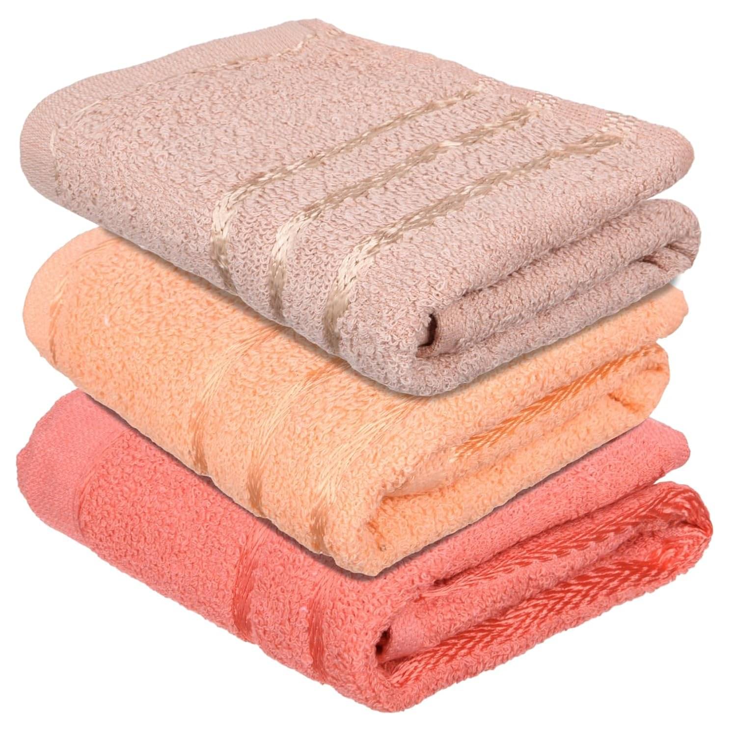 Swadesi E Shop Pack of 3 Cotton 351-400 -GSM Hand Towel ( Assorted ) Swadesi E Shop Pack of 3 Cotton 351-400 -GSM Hand Towel ( Assorted )