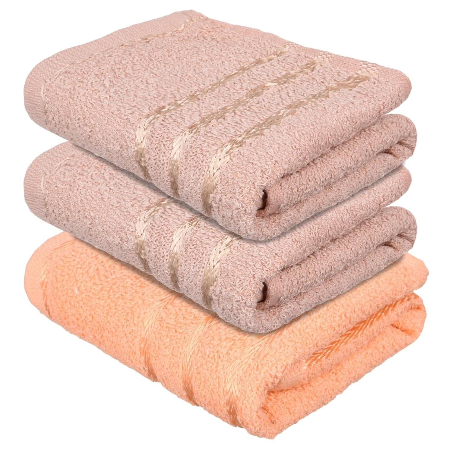 Swadesi E Shop Pack of 3 Cotton 351-400 -GSM Hand Towel ( Assorted )     			Swadesi E Shop Pack of 3 Cotton 351-400 -GSM Hand Towel ( Assorted )