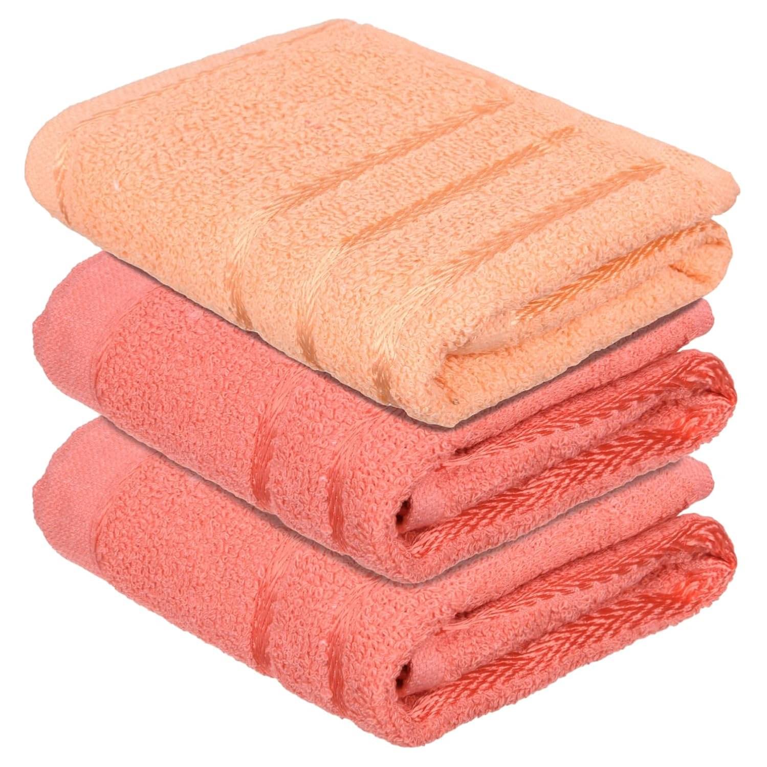 Swadesi E Shop Pack of 3 Cotton 351-400 -GSM Hand Towel ( Assorted ) Swadesi E Shop Pack of 3 Cotton 351-400 -GSM Hand Towel ( Assorted )