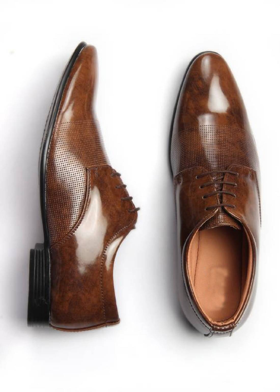     			TR Tan Men's Derby Formal Shoes
