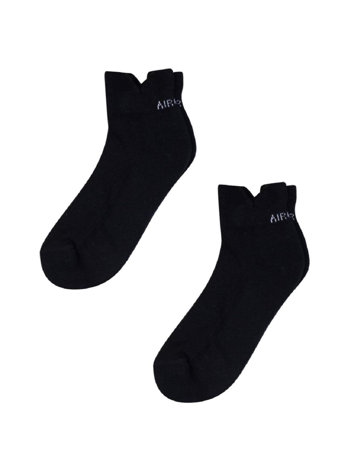 AIR GARB Pack of 2 Men's Cotton Ankle Length Socks ( Black ) AIR GARB Pack of 2 Men's Cotton Ankle Length Socks ( Black )