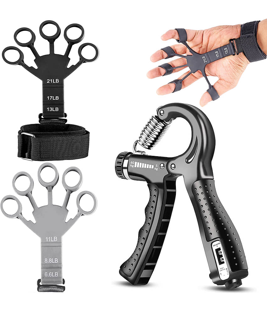 AJRO DEAL Counter Adjustable Finger Extensor for Forearm Exercise, Strength Build Hand Grip/Fitness Grip - Sports and Fitness Equipment | Buy online on ZillyBuy