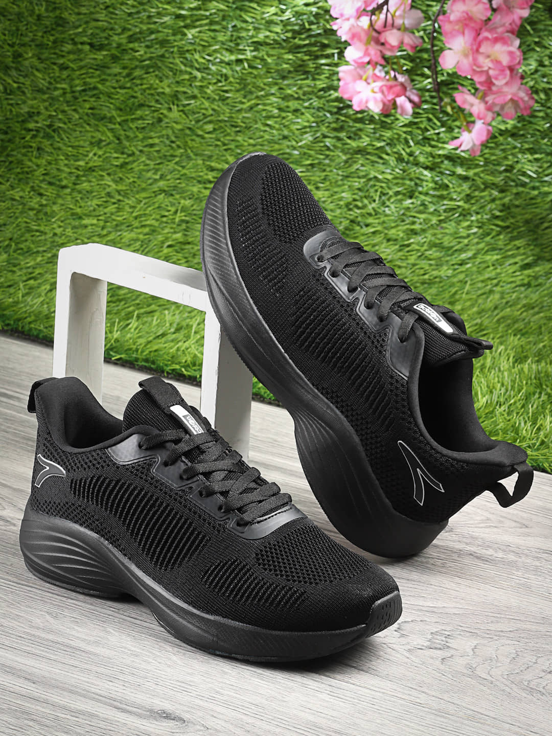 Action Breathable For Men Black Men's Sports Running Shoes - Sports Shoes | Buy online on ZillyBuy