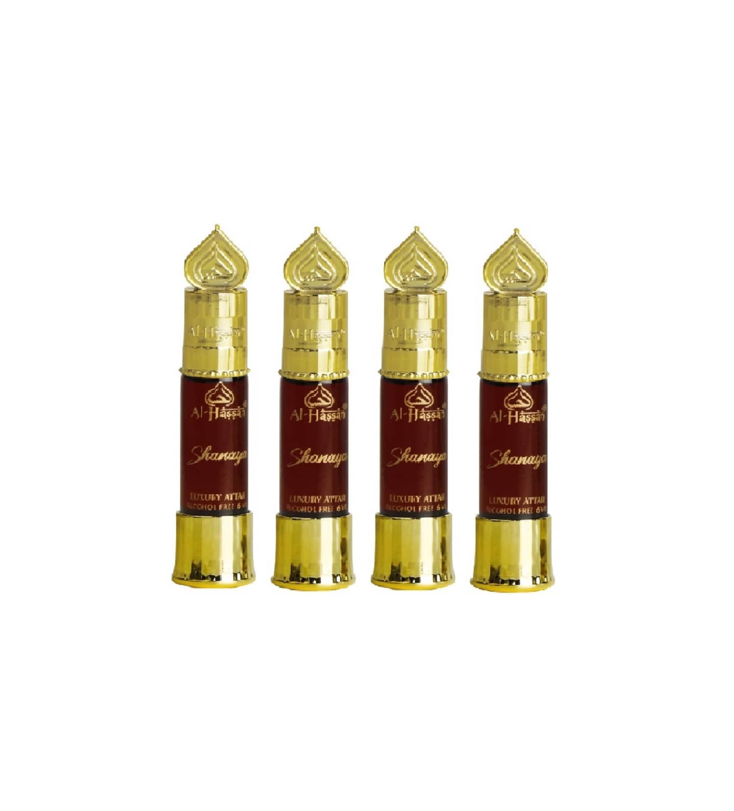Al - Hassan Musk Non- Alcoholic Miniature Attar ( Pack of 4 )