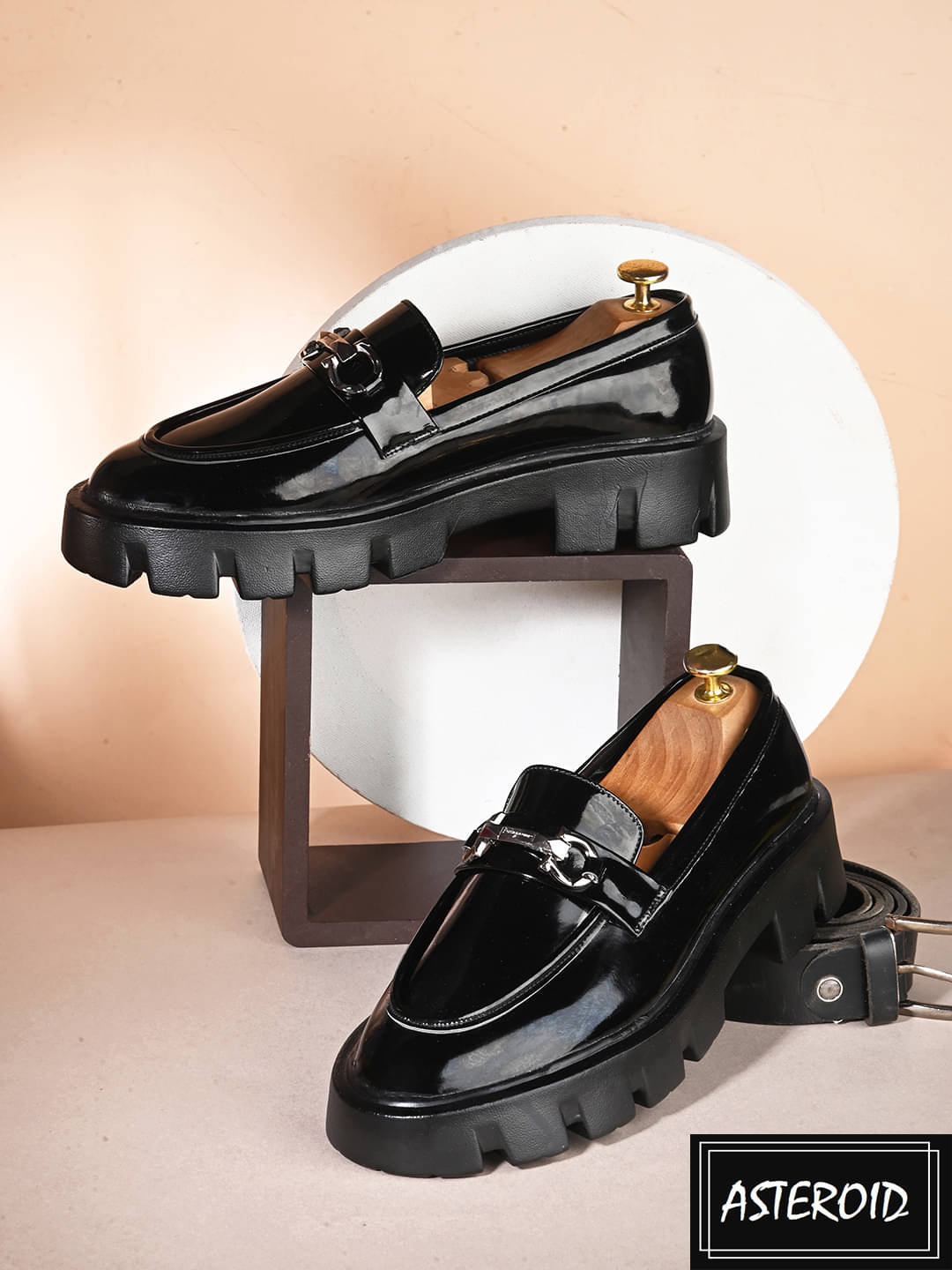     			Asteroid Black Men's Slip on