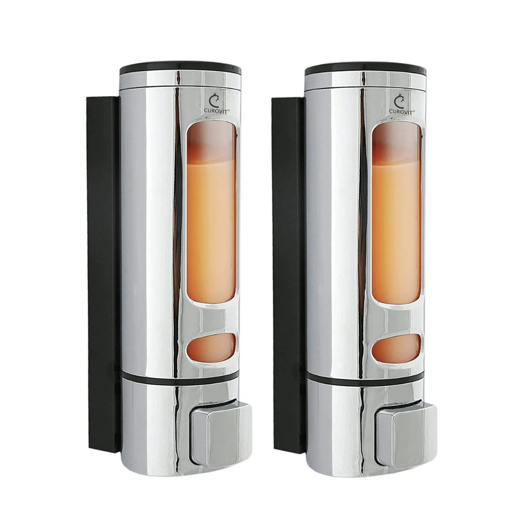BATHBLISS - Soap Dispenser Silver Capsule 2pcs