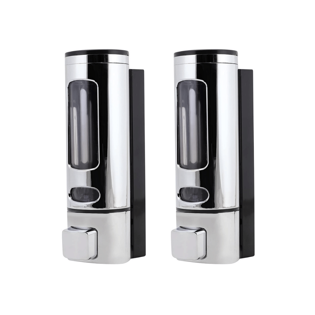 BATHBLISS - Soap Dispenser Silver Capsule 2 Set