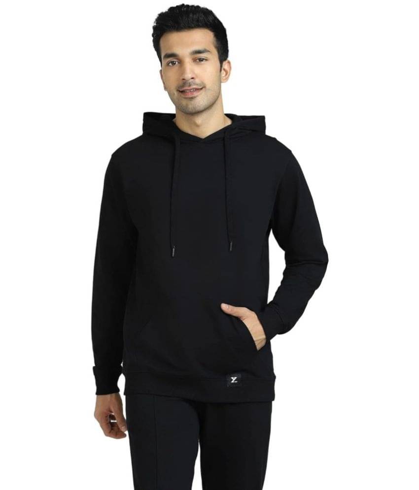     			CRAZYON Fleece Hooded Men's Sweatshirt - Black ( Pack of 1 )