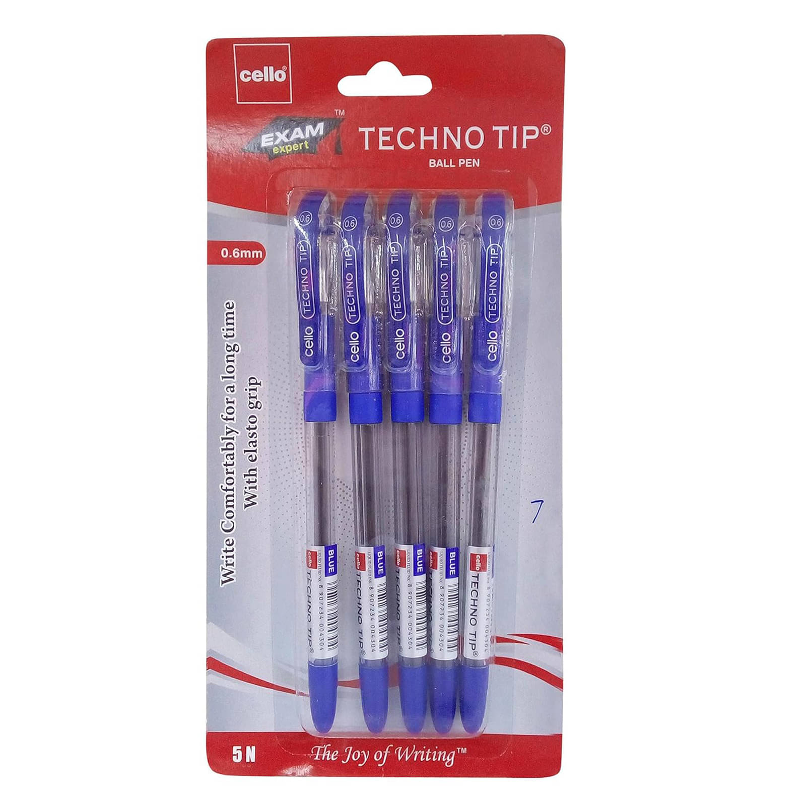     			Cello Techno Tip Ball Pen 5Ct- Blue (Pack of 8)