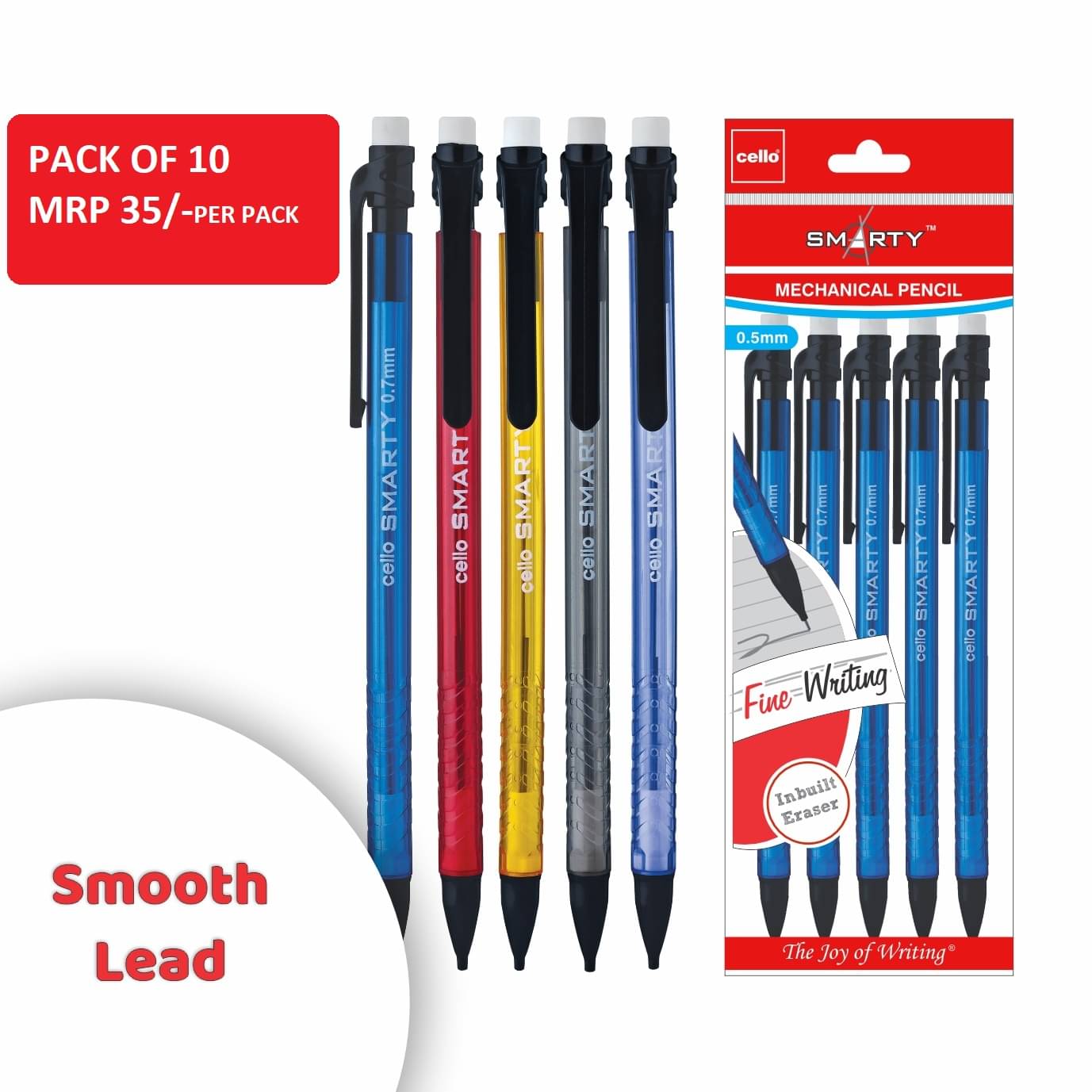     			Cello Smarty 5 Ct Mechanical Pencil  0.7 Mm (Pack of 10)