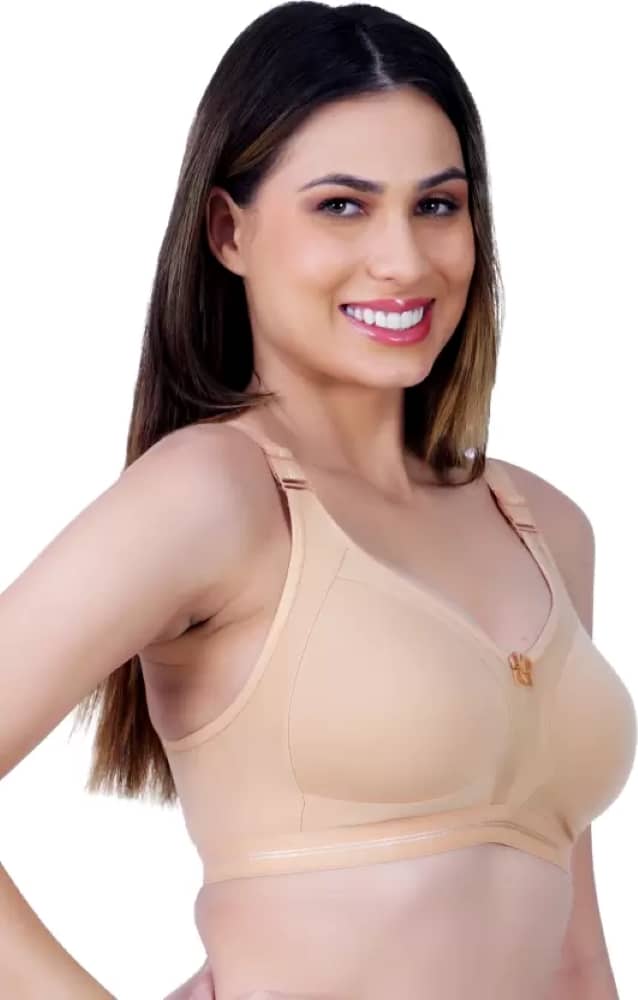 Dempsey Pack of 1 Cotton Blend Non Padded Everyday Bra For Women ( Beige )