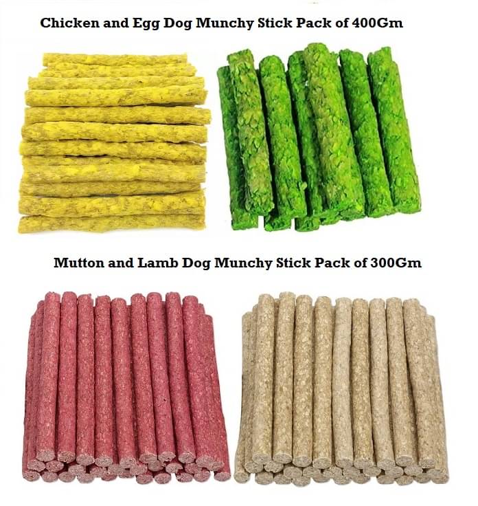 Dog Munchy Stick Chicken & Egg 400Gm and Mutton & Lamb 300Gm Combo Pack Dog Munchy Stick Chicken & Egg 400Gm and Mutton & Lamb 300Gm Combo Pack
