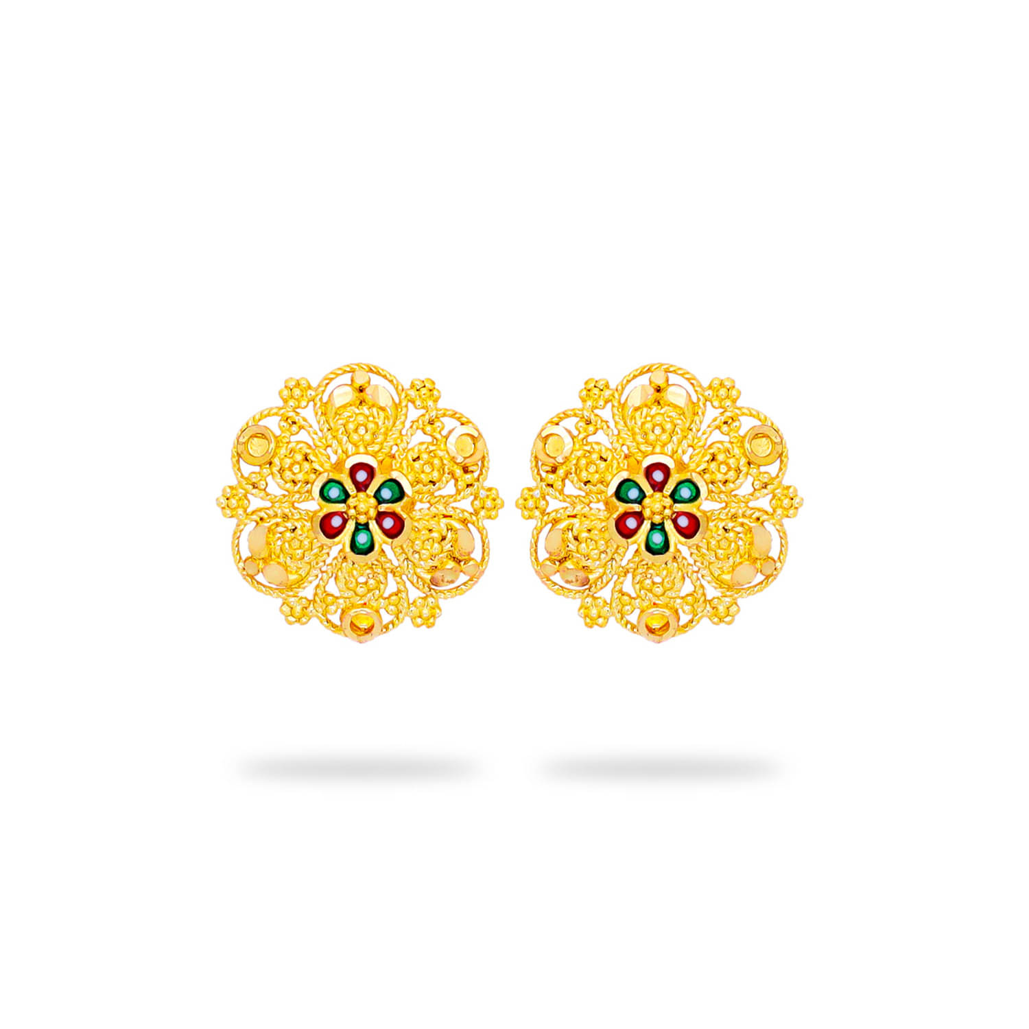     			Drashti Collection Multi Color Stud Earrings ( Pack of 1 )