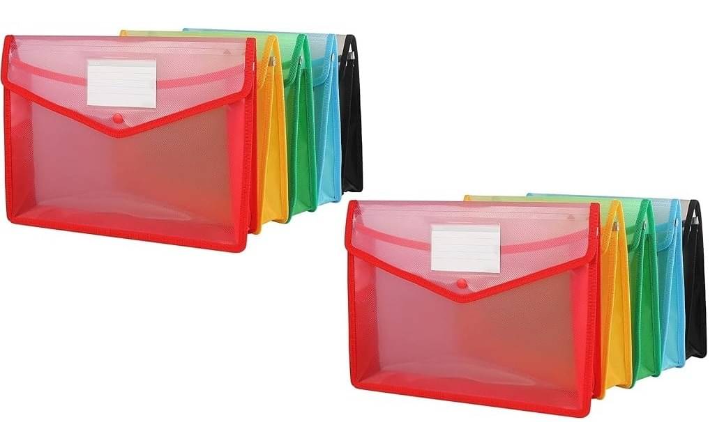 Eclet Assorted/Multicolour Button Folder ( Pack of 10 ) Eclet Assorted/Multicolour Button Folder ( Pack of 10 )