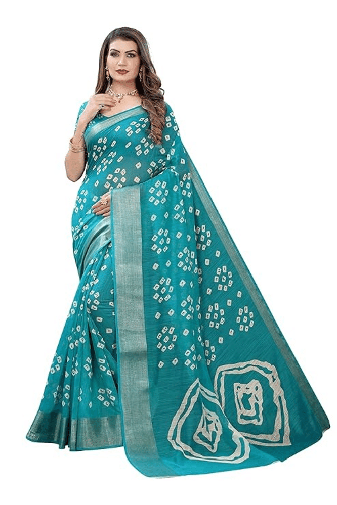 Grubstaker Cotton Printed Saree With Unstitched Blouse Piece ( SkyBlue ) Grubstaker Cotton Printed Saree With Unstitched Blouse Piece ( SkyBlue )