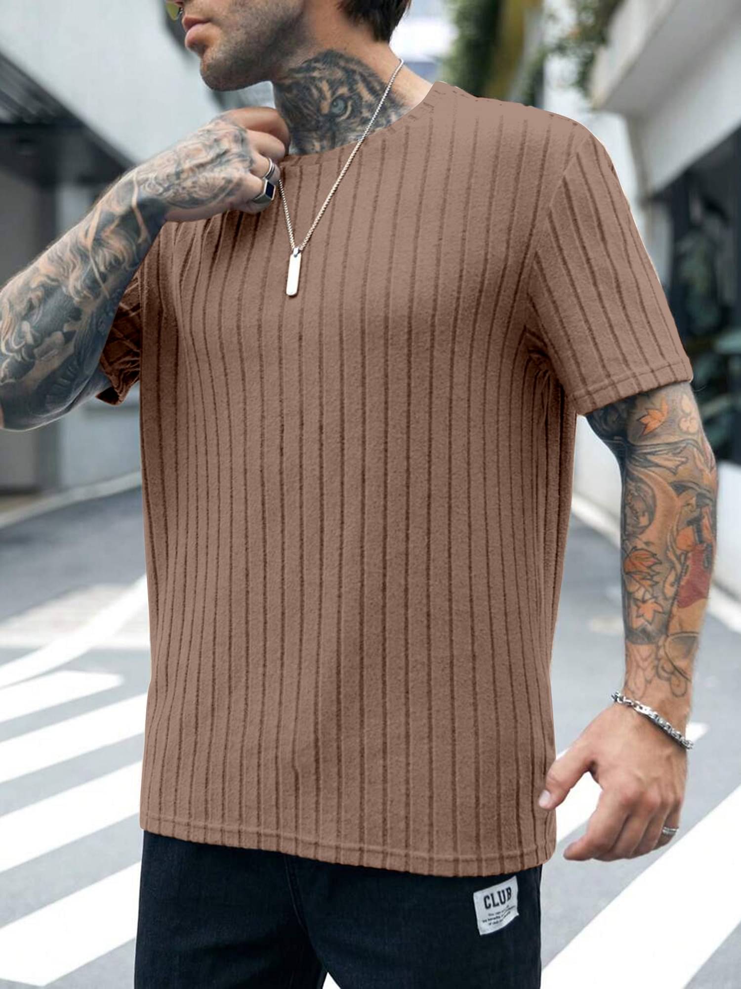 KAJARU Polyester Regular Fit Striped Half Sleeves Men's Round T-Shirt - Cream ( Pack of 1 ) KAJARU Polyester Regular Fit Striped Half Sleeves Men's Round T-Shirt - Cream ( Pack of 1 )