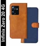 Knotyy Brown Flip Cover Artificial Leather Compatible For Infinix Zero 20 ( Pack of 1 )