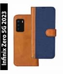 Knotyy Brown Flip Cover Artificial Leather Compatible For Infinix Zero 5G 2023 ( Pack of 1 )