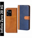 Knotyy Brown Flip Cover Artificial Leather Compatible For Infinix Zero 20 ( Pack of 1 )