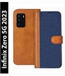 Knotyy Brown Flip Cover Artificial Leather Compatible For Infinix Zero 5G 2023 ( Pack of 1 )