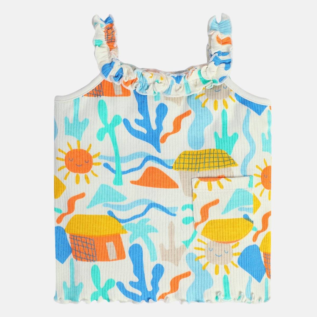     			MINI KLUB Pack of 1 Baby Girls Cotton Top ( White )