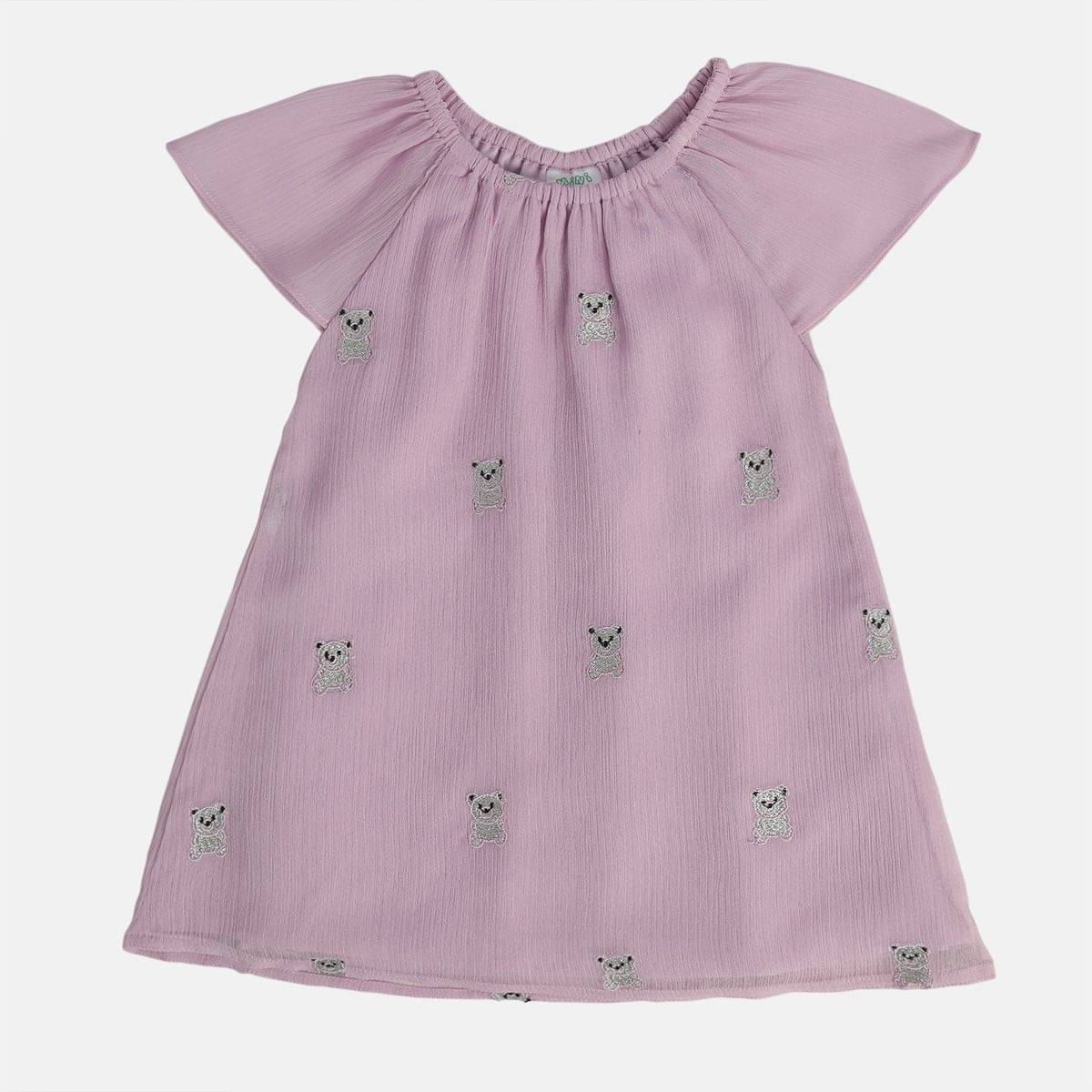     			MINI KLUB Pack of 1 Baby Girls Cotton Dress ( Purple )