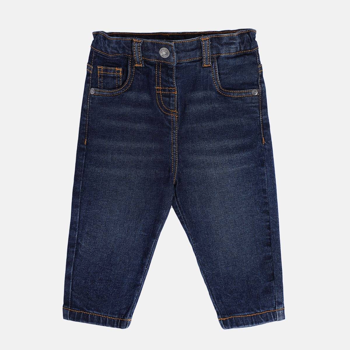     			MINI KLUB Pack of 1 Baby Girls Denim Jeans ( Blue )
