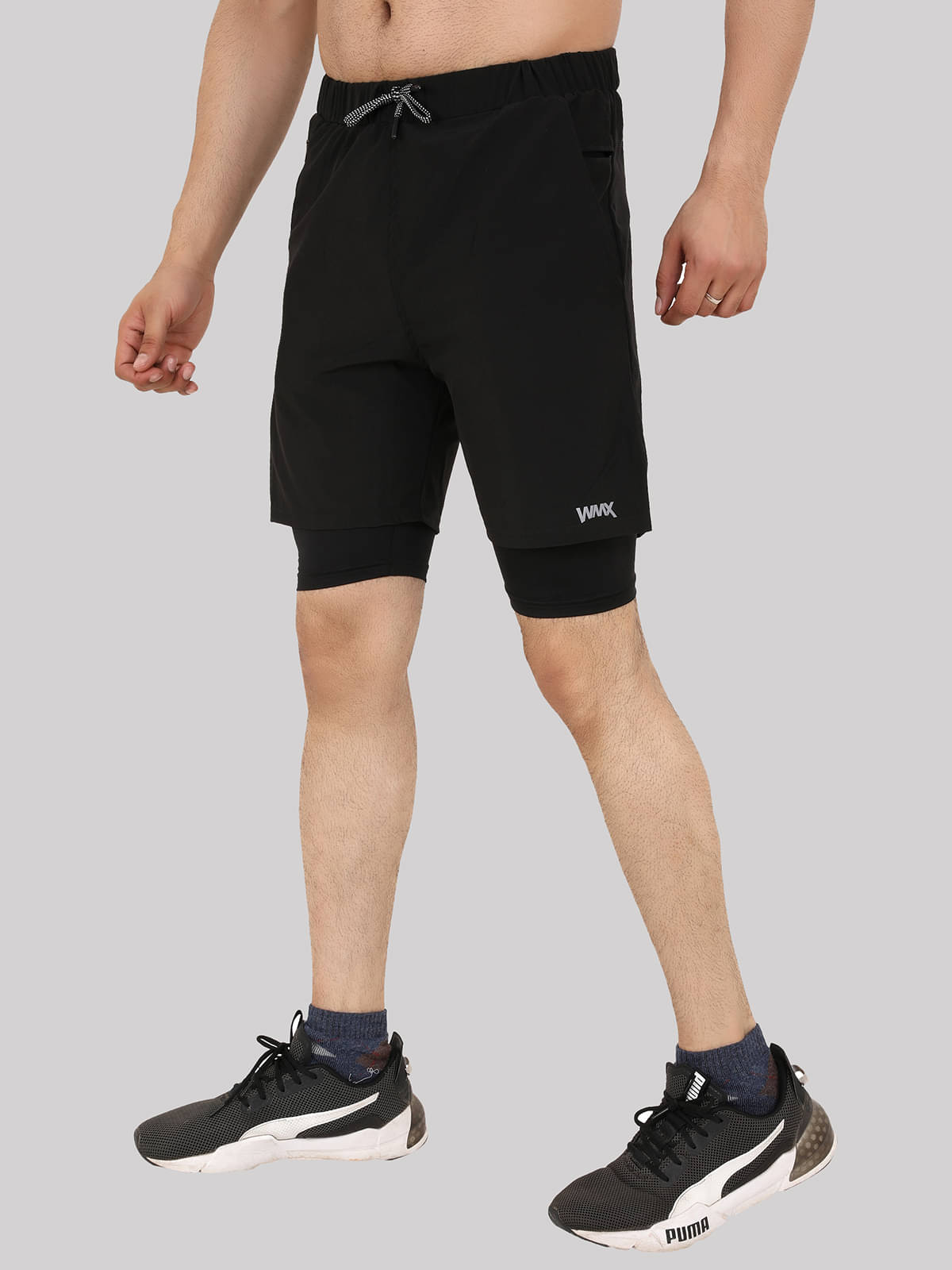 NEVER LOSE Black Polyester Men's Cycling Shorts ( Pack of 1 ) NEVER LOSE Black Polyester Men's Cycling Shorts ( Pack of 1 )