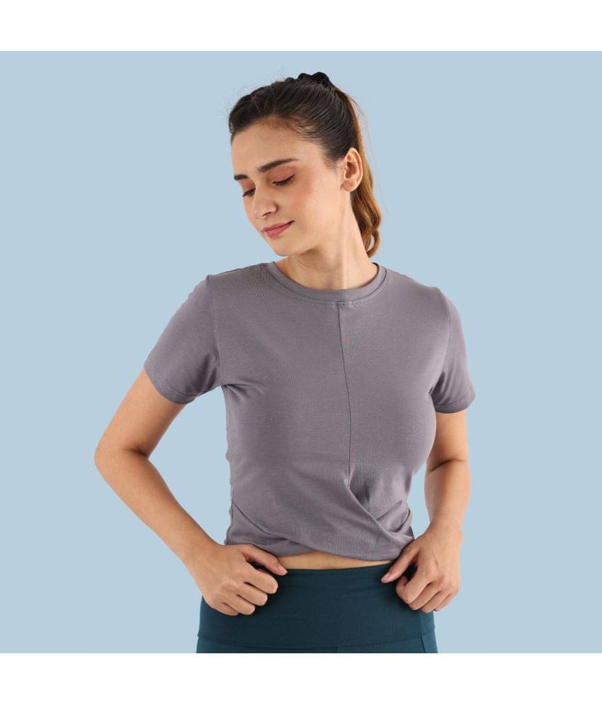 Nite Flite Women's Cotton Crop Top ( Grey )     			Nite Flite Women's Cotton Crop Top ( Grey )