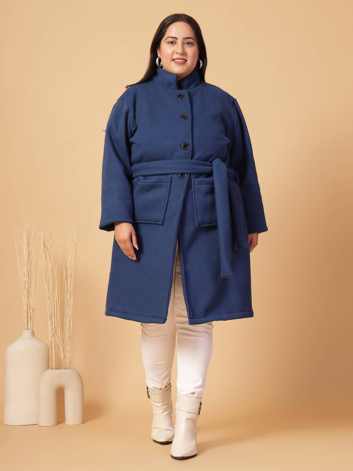 Rigo - Cotton Blue Over coats Pack of 1     			Rigo - Cotton Blue Over coats Pack of 1