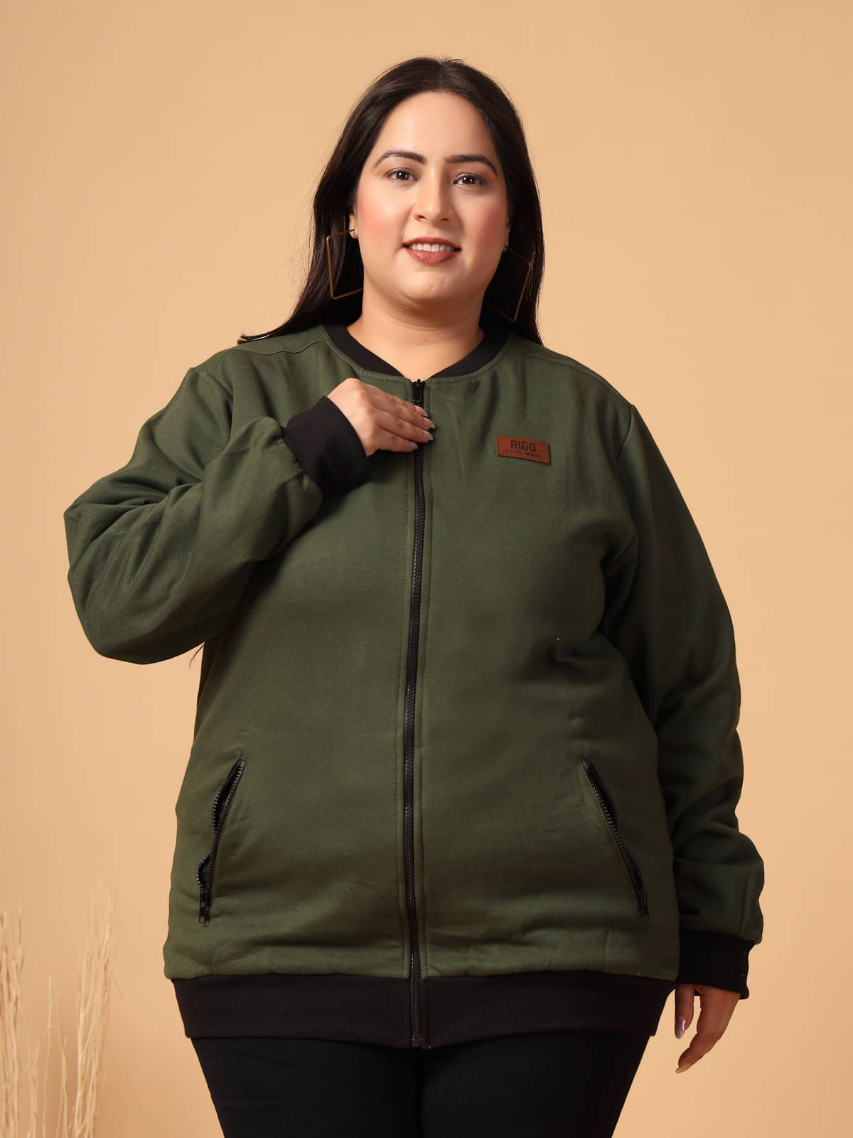     			Rigo - Cotton Khaki Bomber Jackets Pack of 1