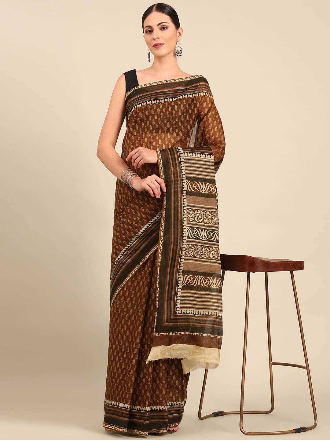     			SHANVIKA Cotton Printed Saree Without Blouse Piece ( Mustard )