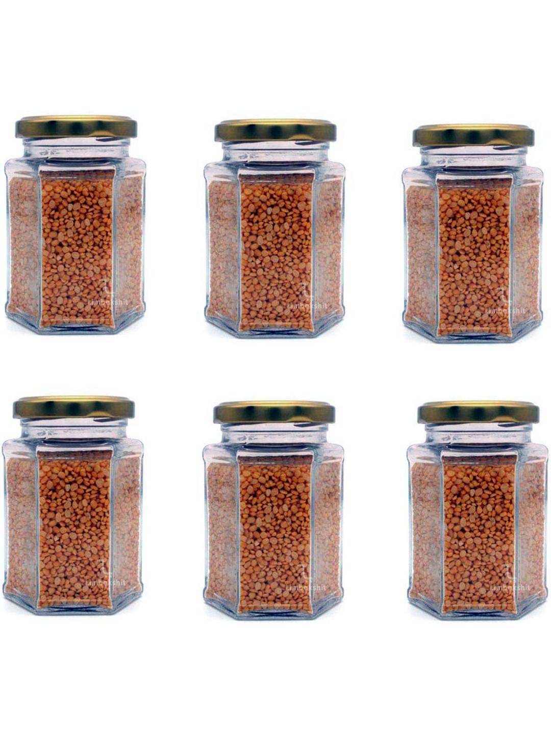     			Somil Glass Container Jar Glass Transparent Utility Container ( Set of 6 )
