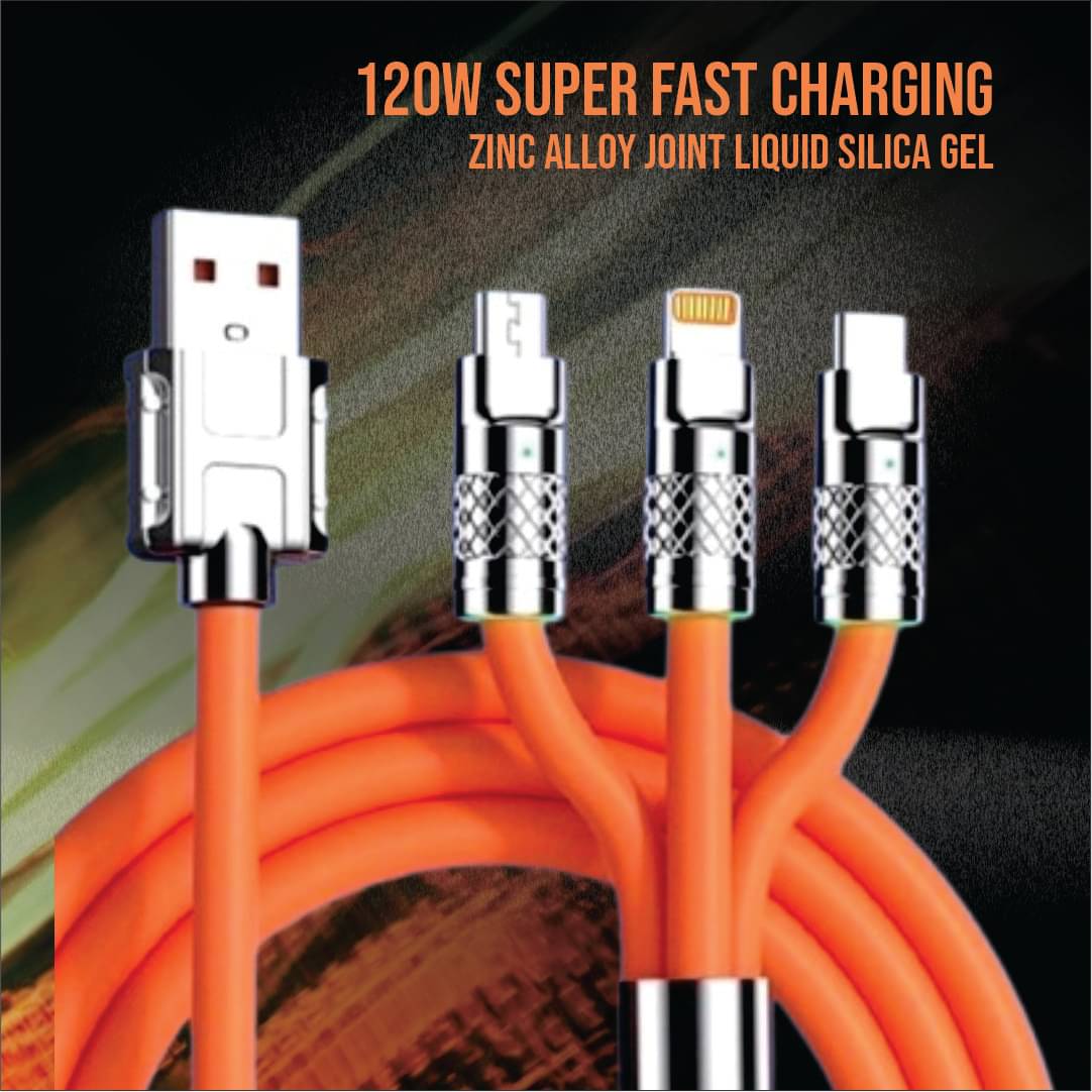     			Tecsox Orange 5 A Type C Cable 1 Meter