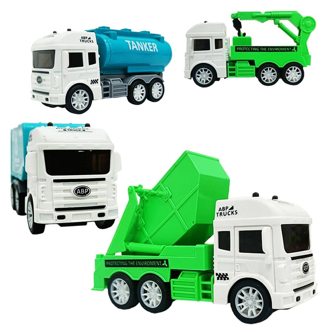 ToyBharat Garbage Truck Set of 4 for City Waste Management|Doll & Play Set |Pack of 4 ToyBharat Garbage Truck Set of 4 for City Waste Management|Doll & Play Set |Pack of 4